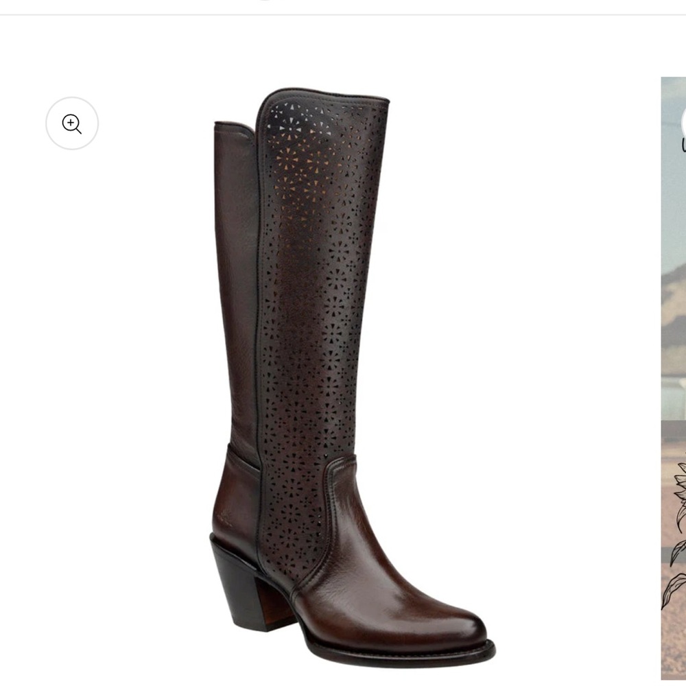 Brown Heeled Boots with Western Silhouette